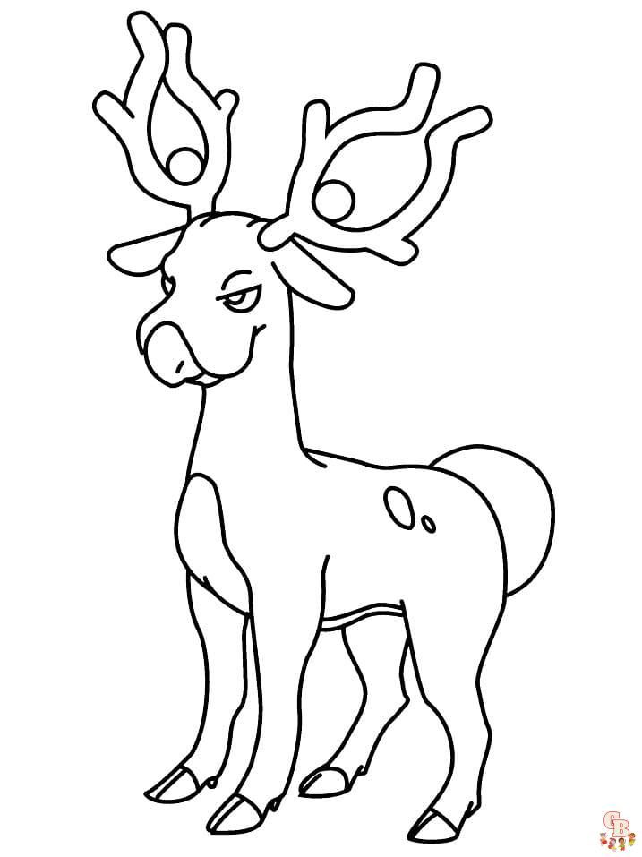 Stantler Coloring Pages 1