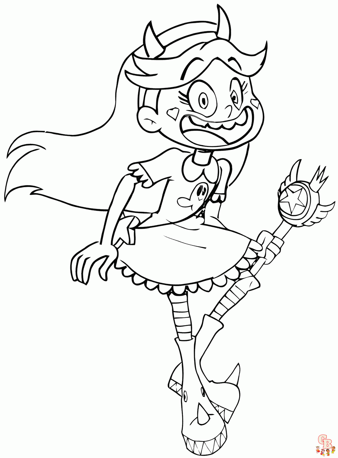 Star Butterfly Coloring Pages 1