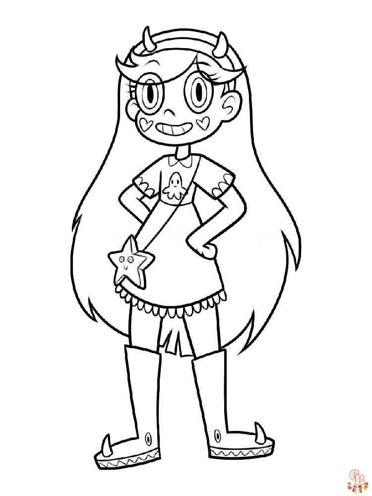 Star Butterfly Coloring Pages 6