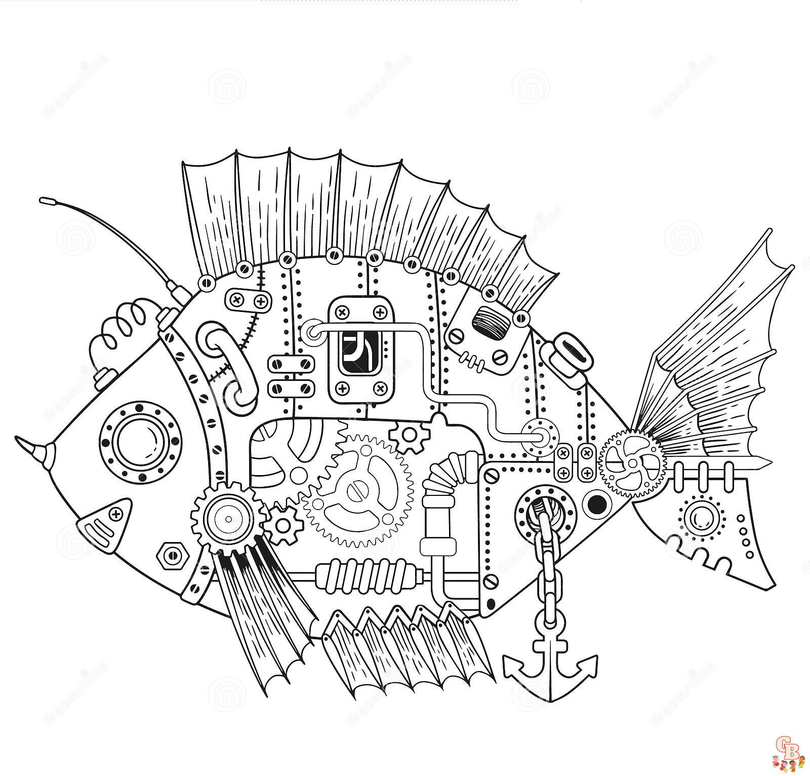 Steampunk Coloring Pages 1