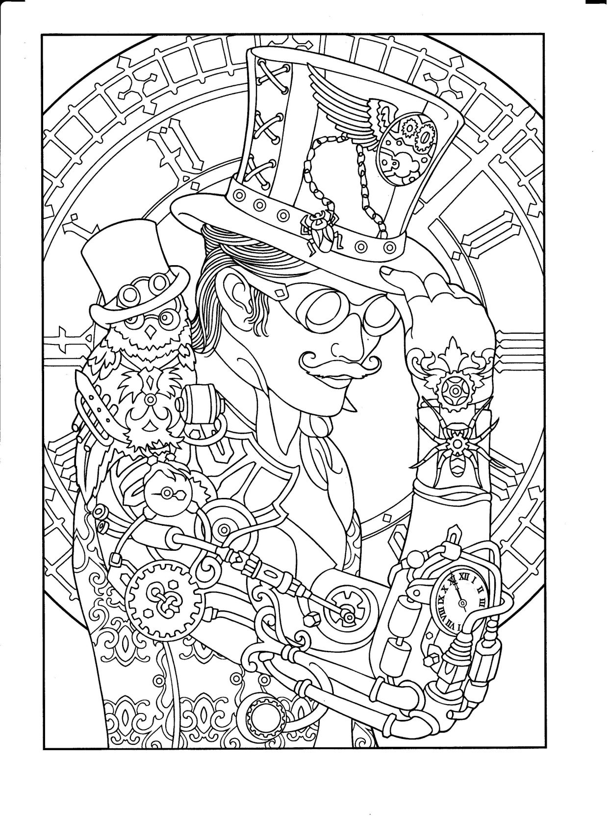 Steampunk Coloring Pages 4