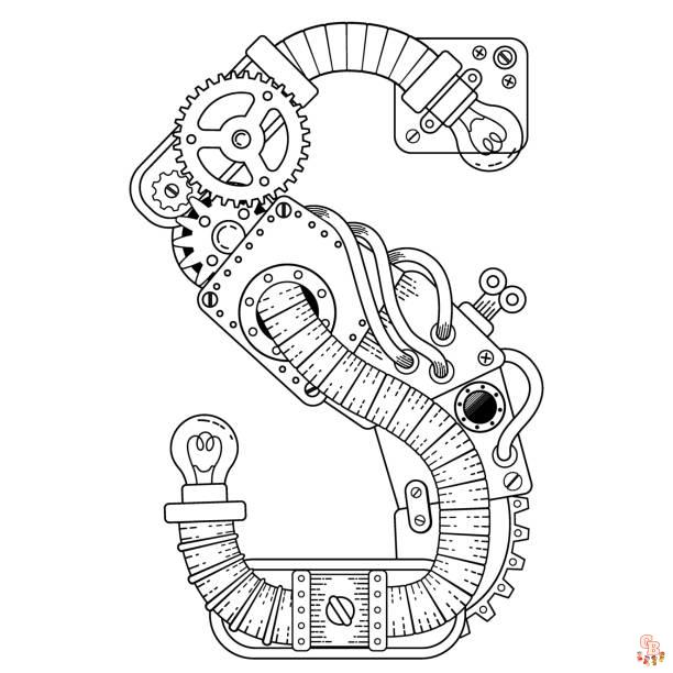 Steampunk Coloring Pages 9