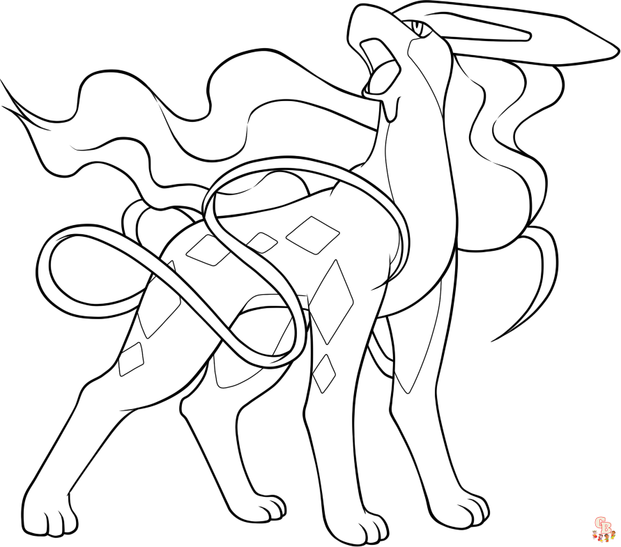 Suicune Coloring Pages 1