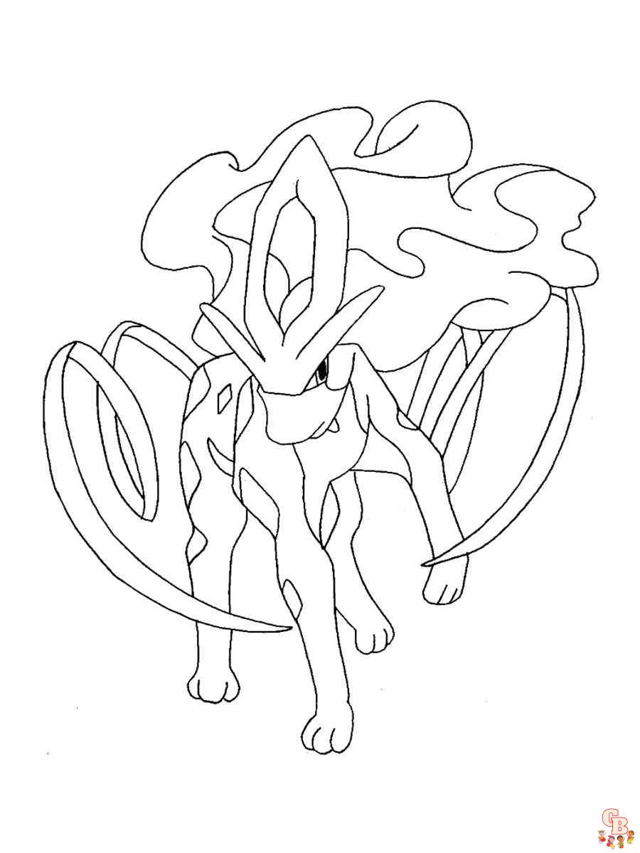 pokemon coloring pages suicune