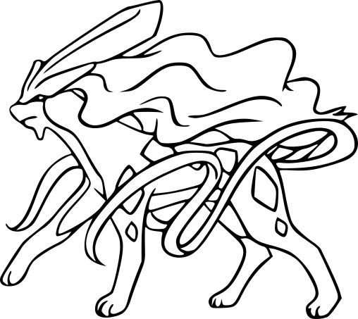 suicune coloring page pdf pokemon