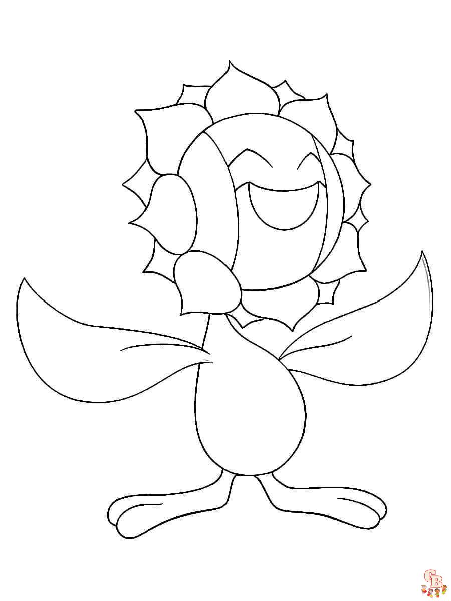 Sunflora Coloring Pages 5