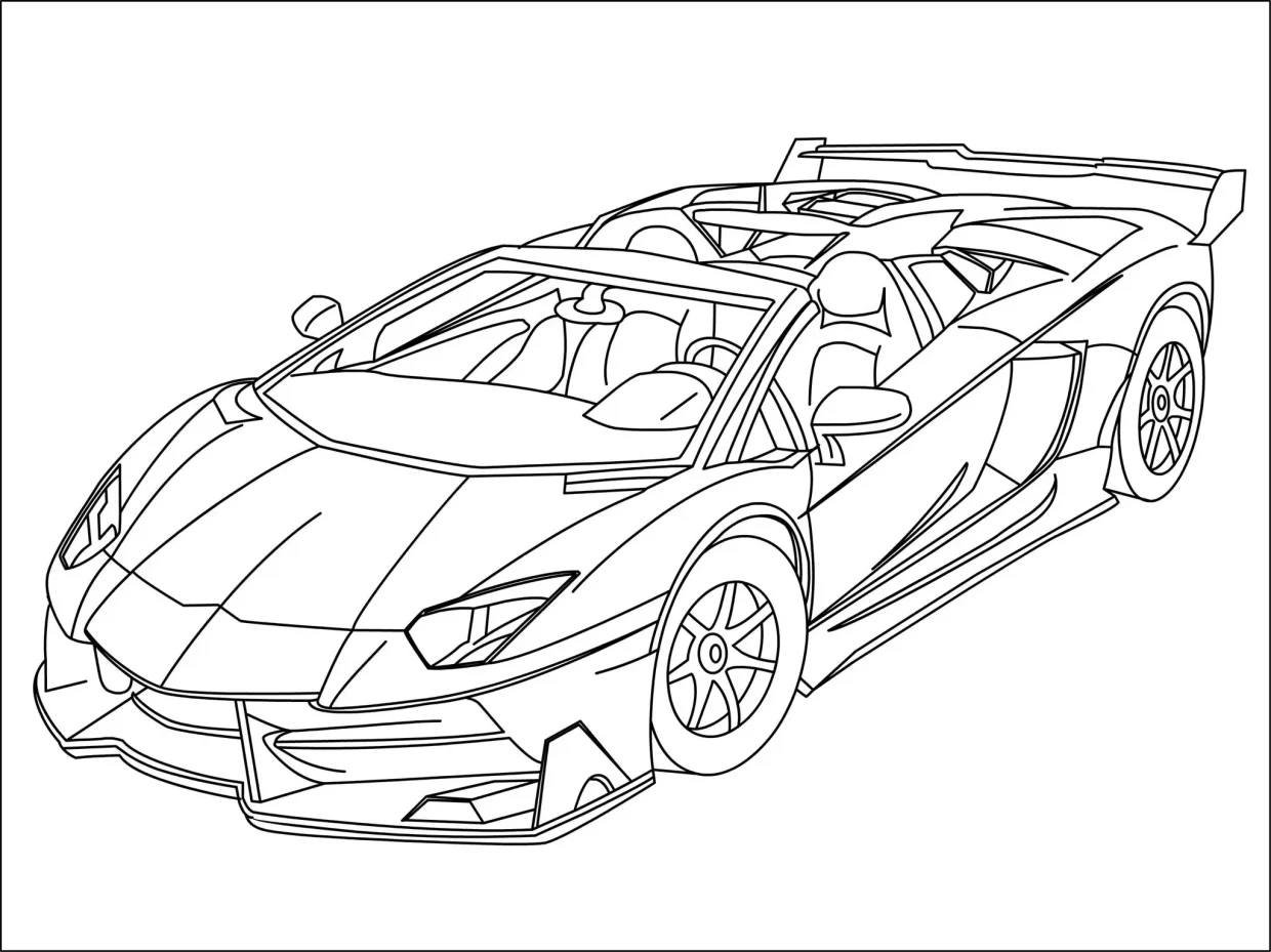 Supercars Coloring Pages 1