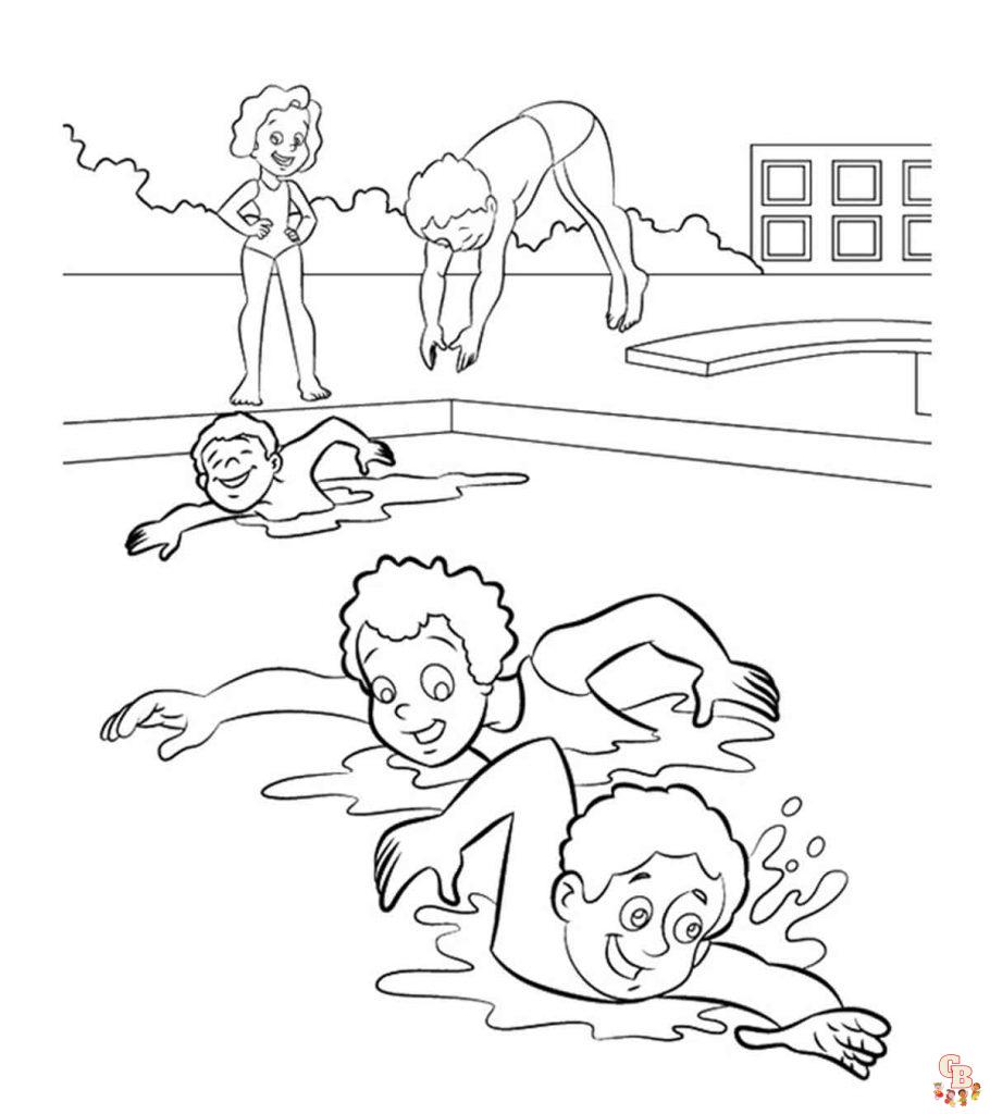 Swimming Pool Coloring Pages 1