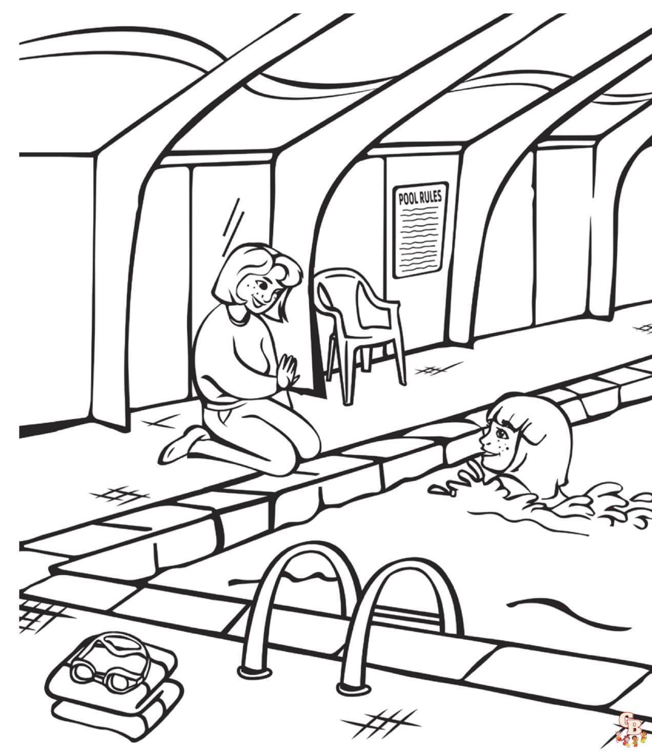 Swimming Pool Coloring Pages 11