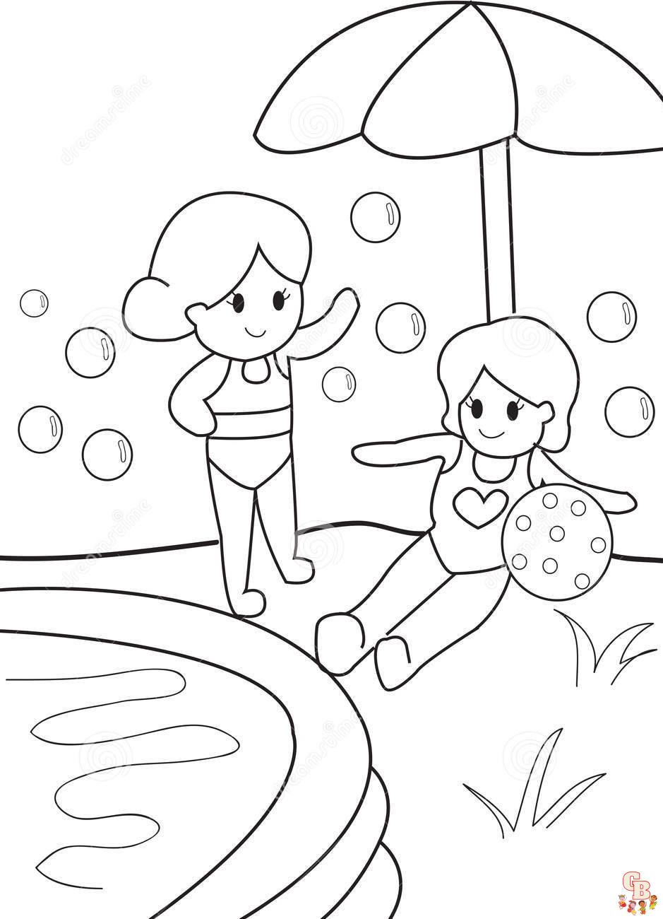 Swimming Pool Coloring Pages 4