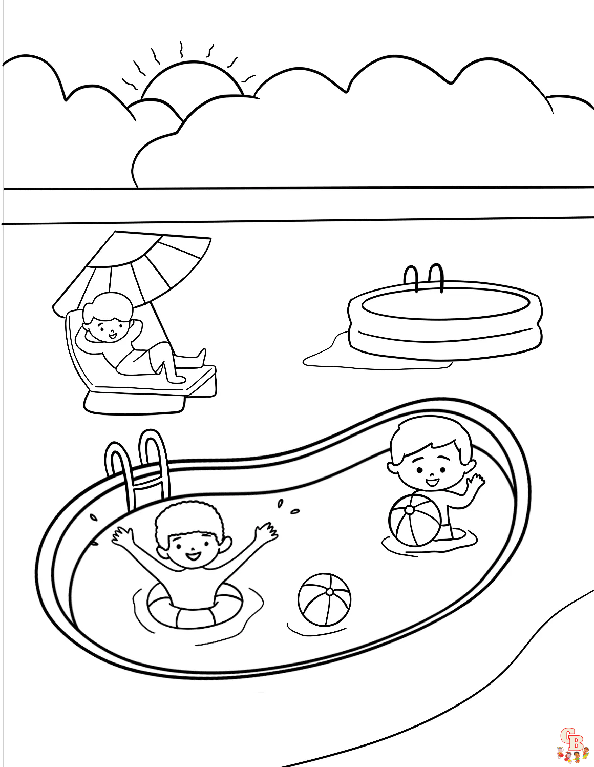 Swimming Pool Coloring Pages 5