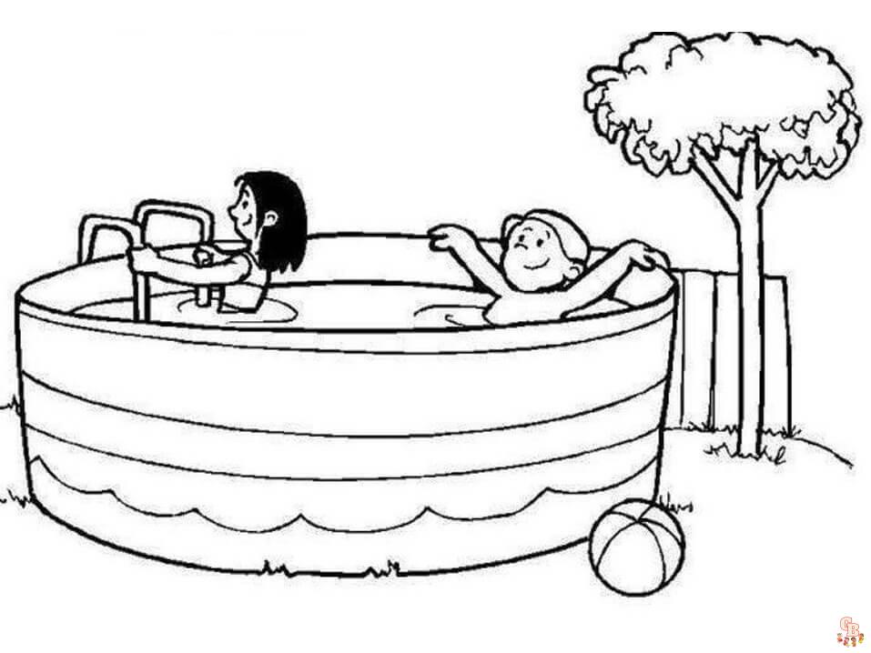 Swimming Pool Coloring Pages 7