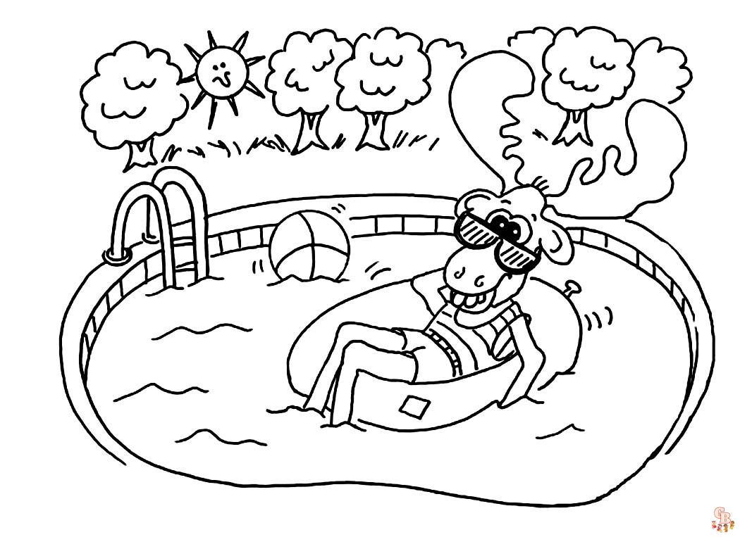 Swimming Pool Coloring Pages 8