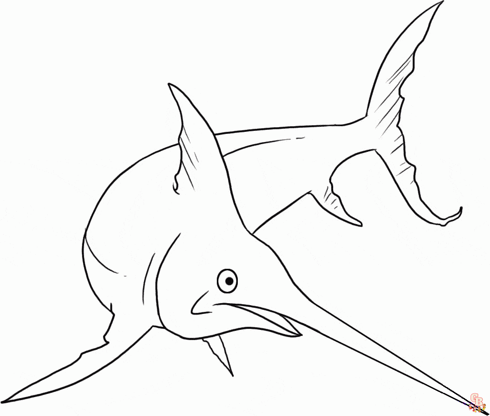 Swordfish Coloring Pages 1