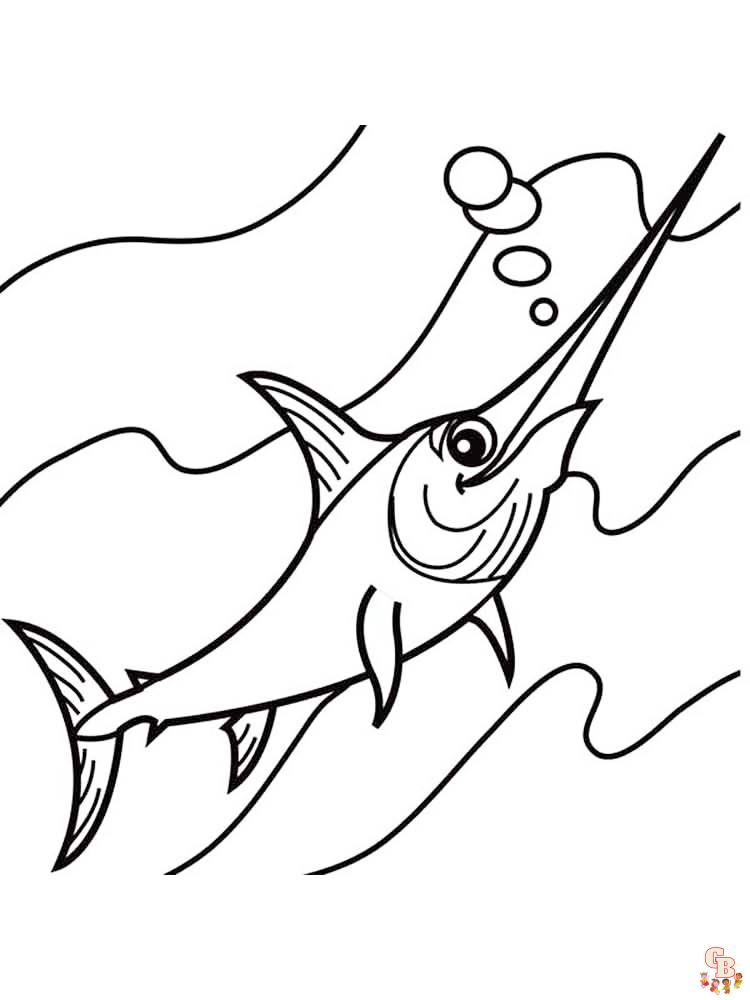 Swordfish Coloring Pages 2