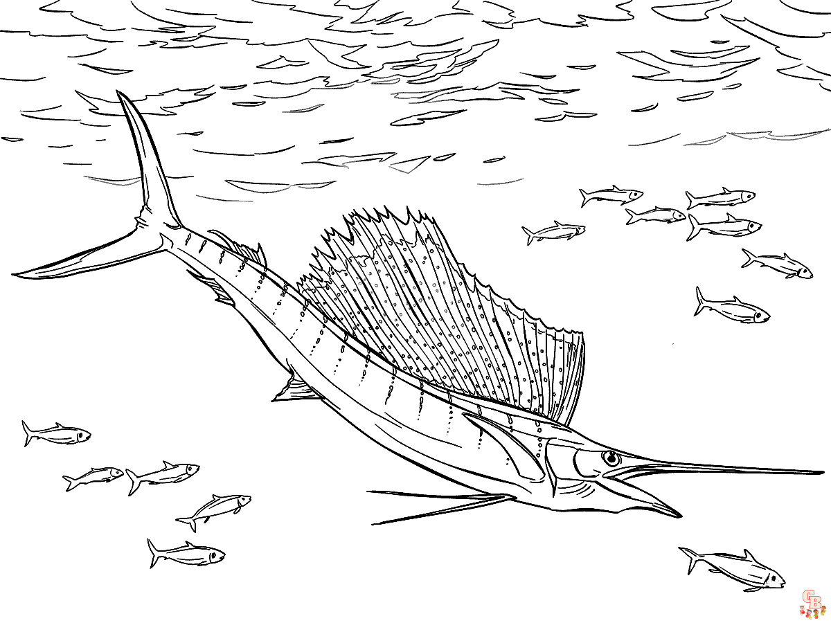 Swordfish Coloring Pages 3