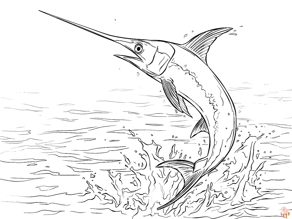 Swordfish Coloring Pages 4
