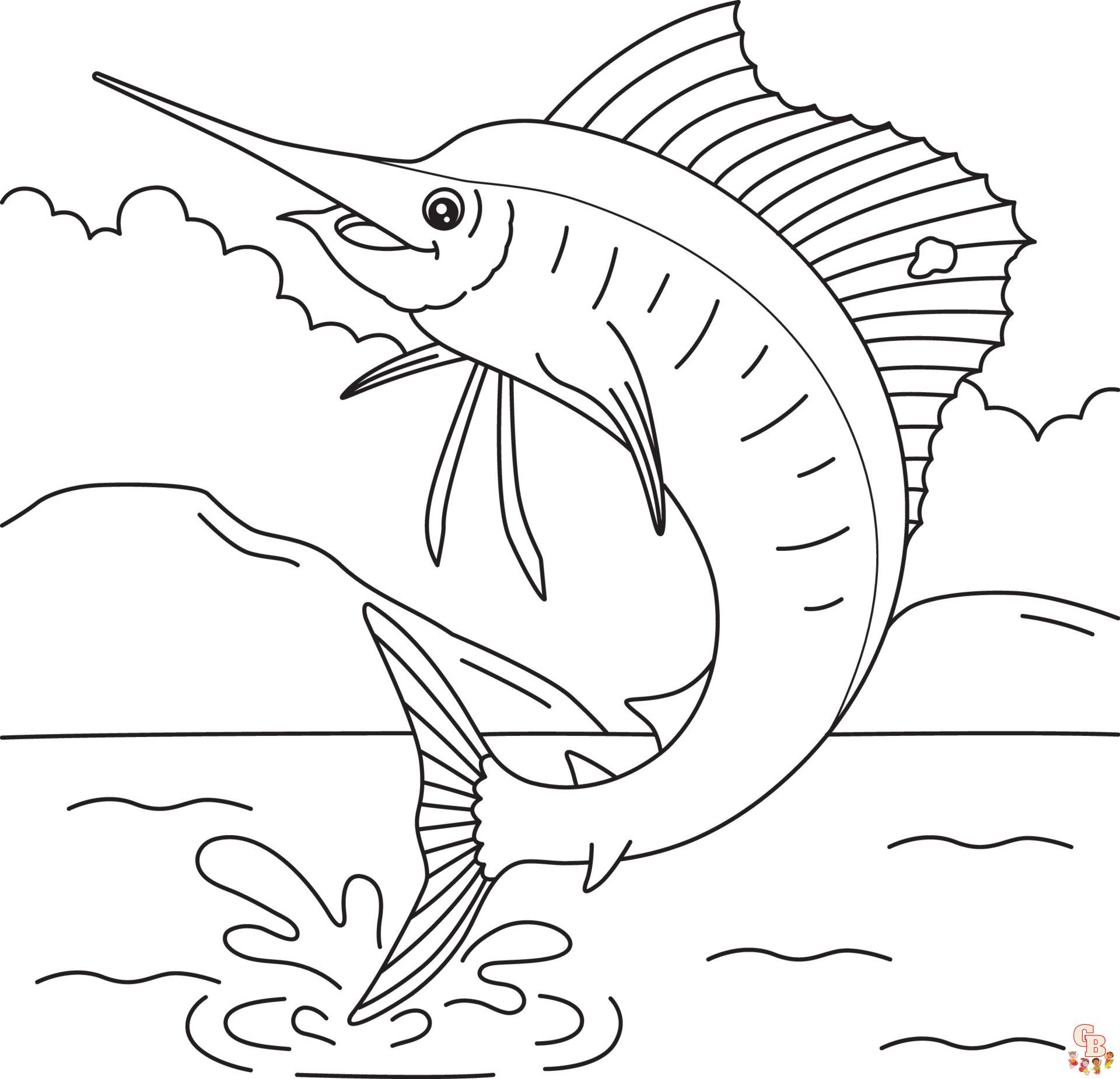Swordfish Coloring Pages 6