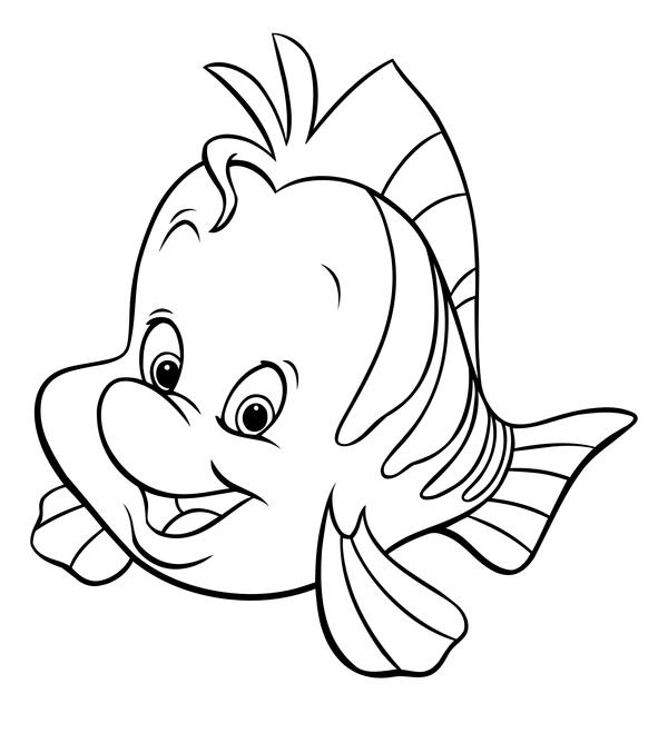 The Flounder Coloring Pages 1