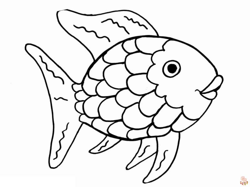 The Rainbow Fish Coloring Pages 4