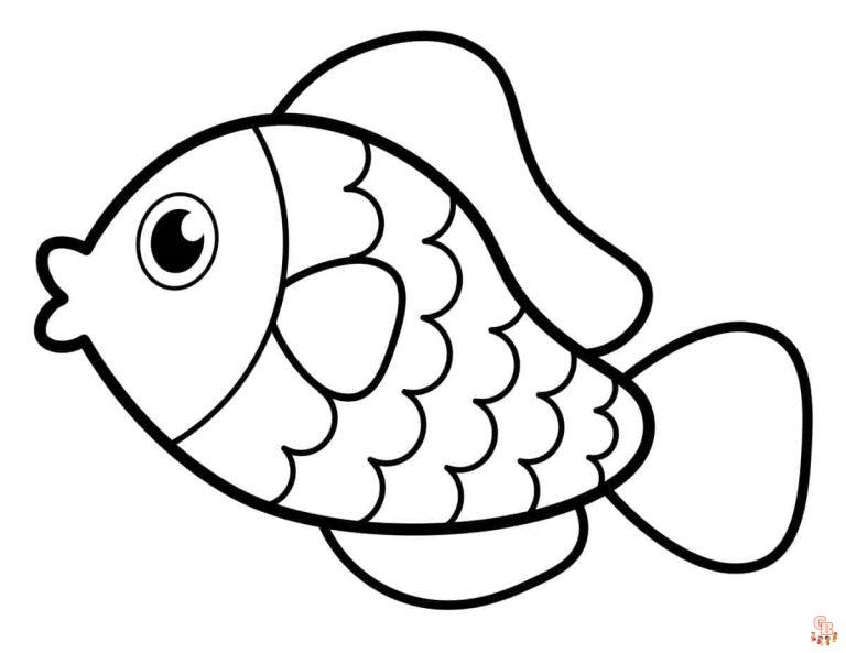 The Best Collection of The Rainbow Fish Coloring Pages for Kids