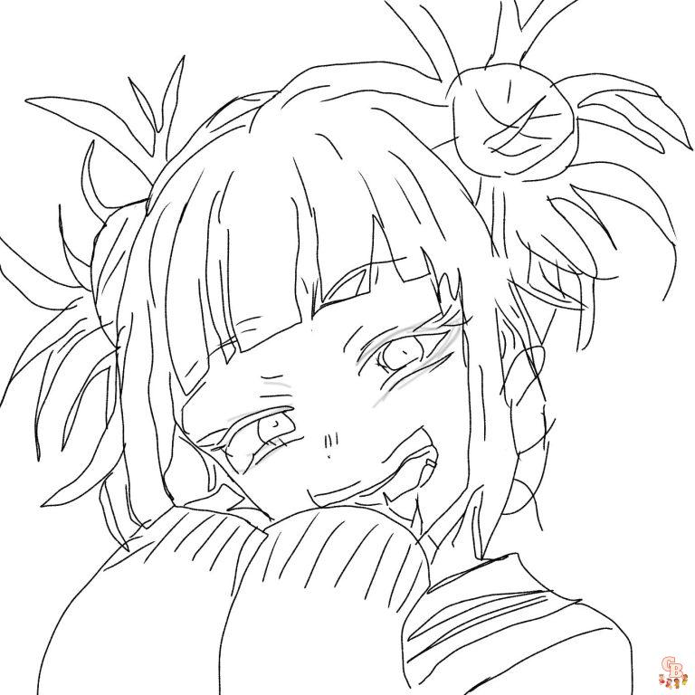 My Hero Academia Toga Coloring Pages - Free Printable and Easy