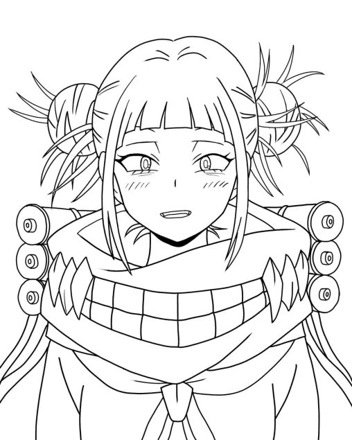 My Hero Academia Toga Coloring Pages - Free Printable and Easy