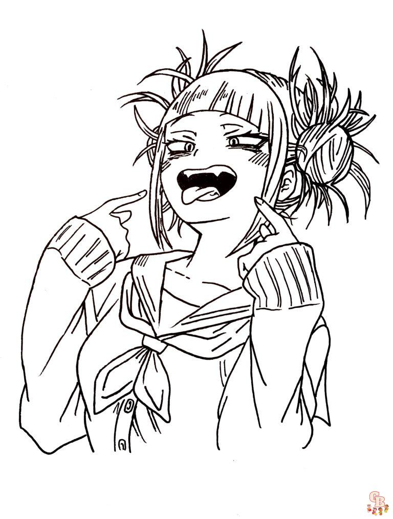 My Hero Academia Toga Coloring Pages - Free Printable and Easy