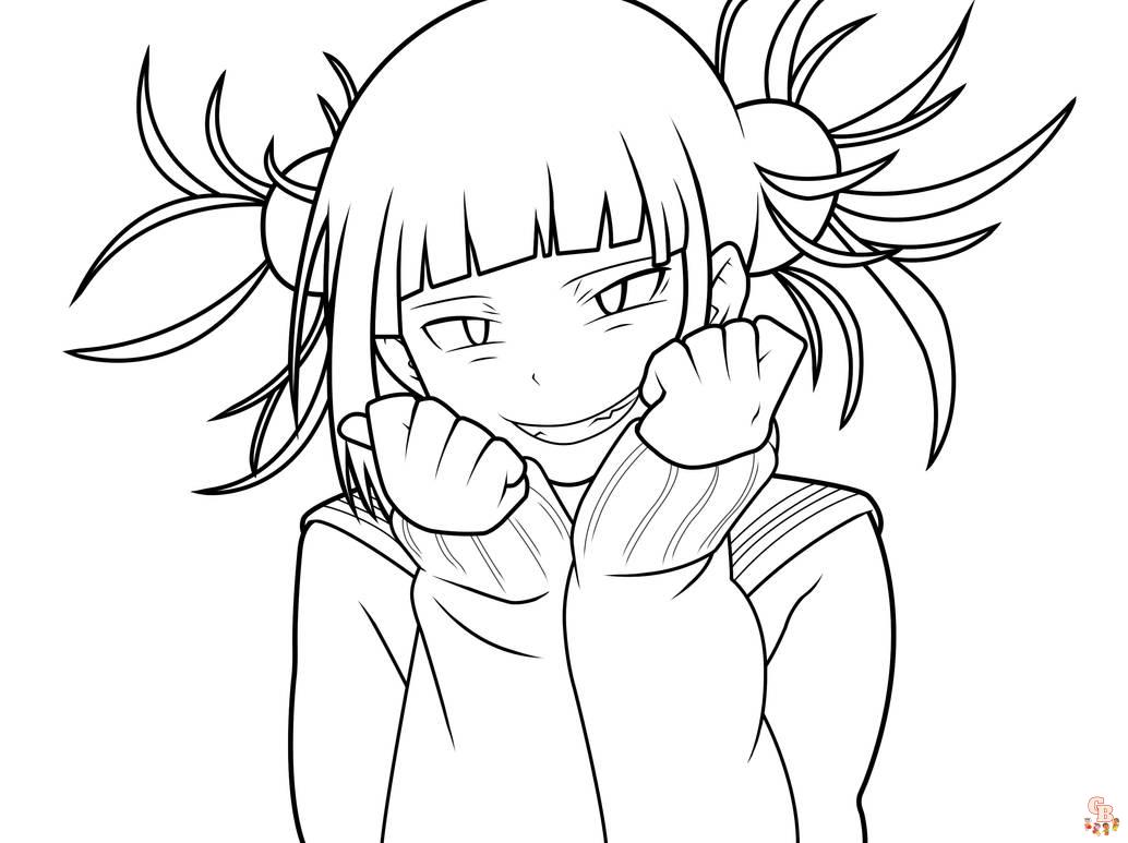 My Hero Academia Toga Coloring Pages - Free Printable and Easy
