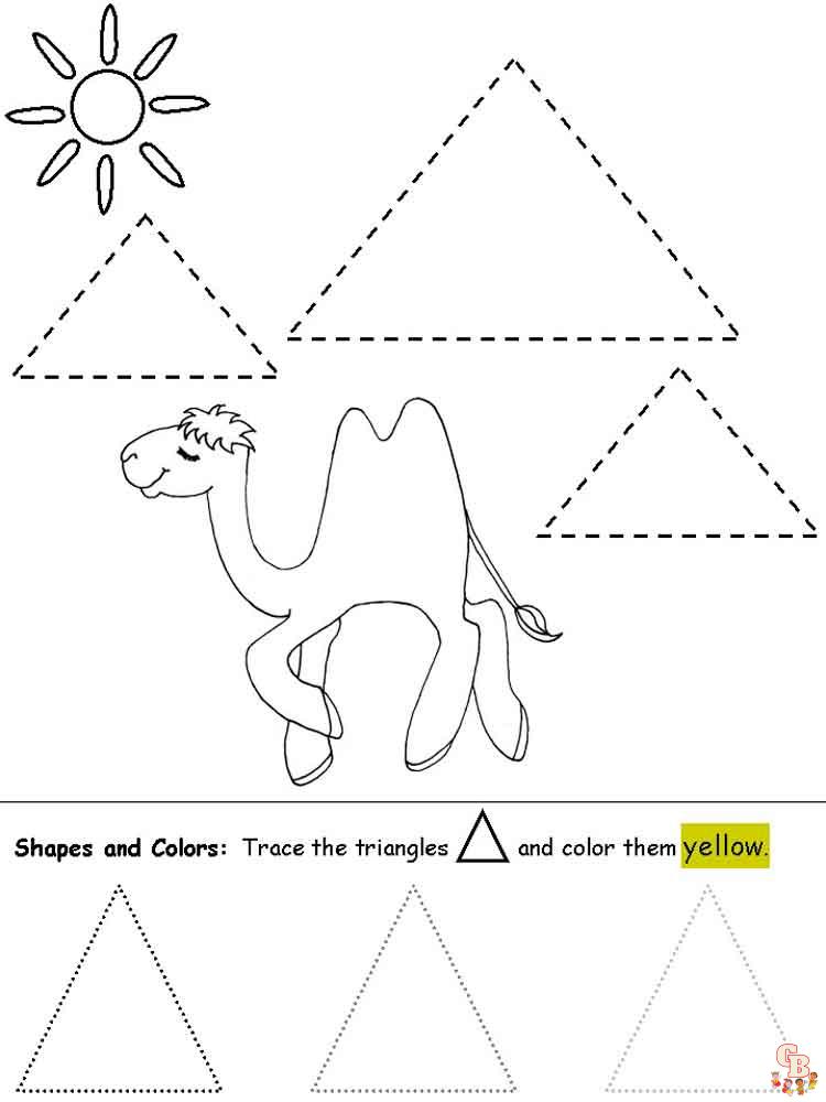 Triangle Coloring Pages 4