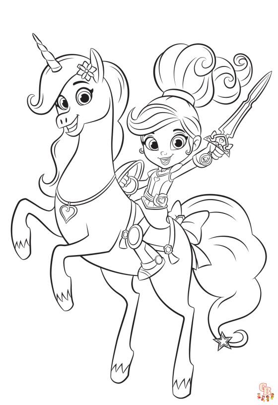 Trinket Nella the Princess Knight Coloring Pages 1
