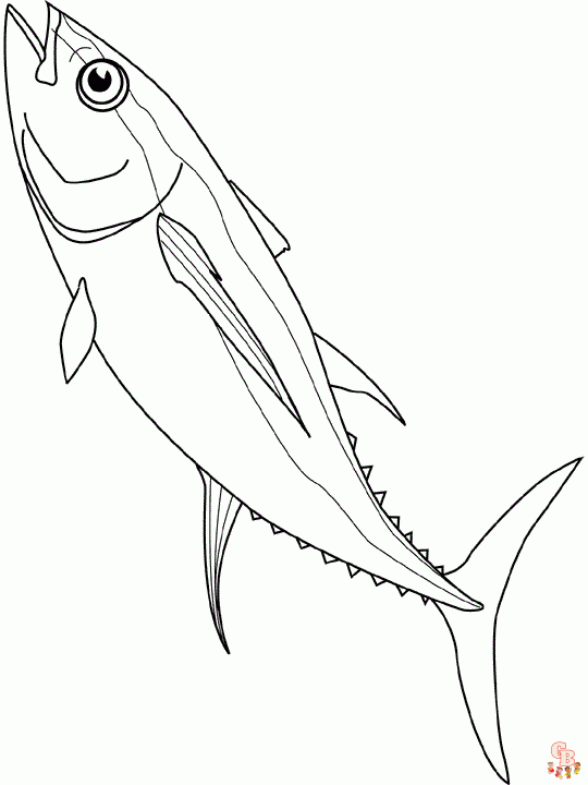 Tuna Fish Coloring Pages 1
