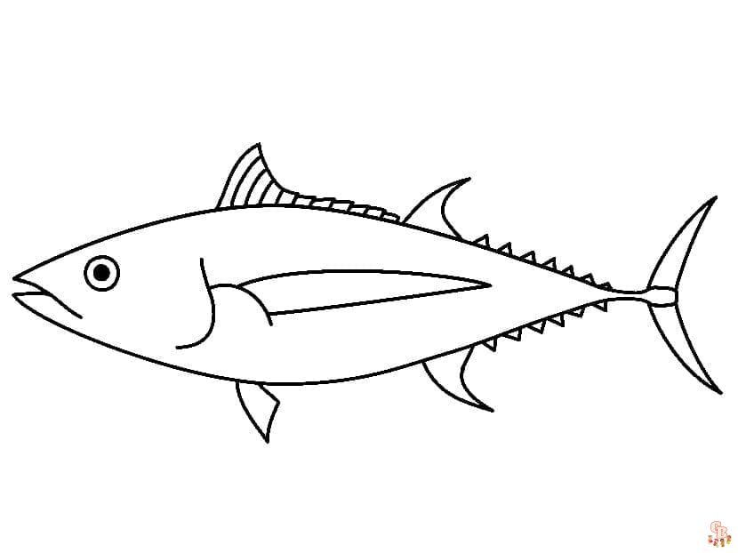 Tuna Fish Coloring Pages 1