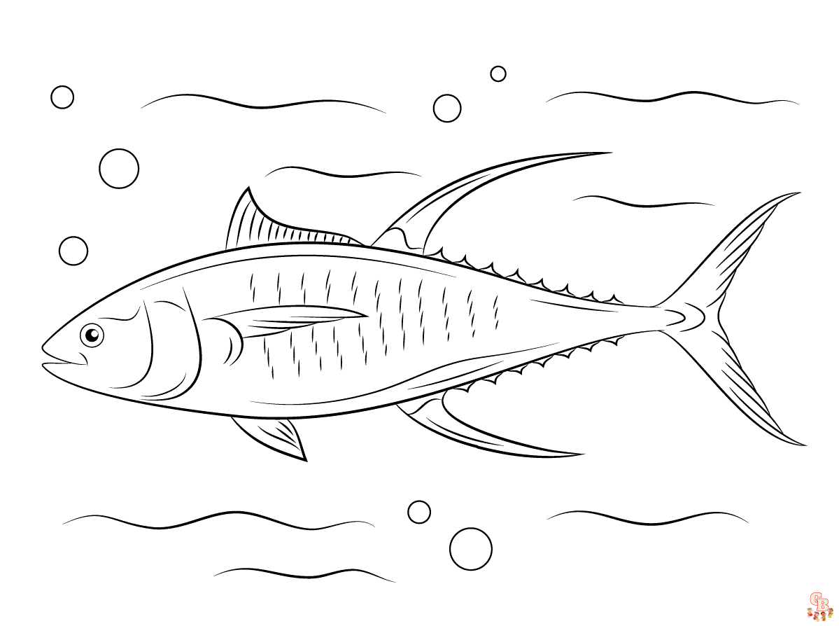 Tuna Fish Coloring Pages 2