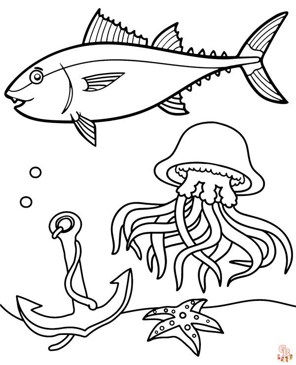 Tuna Fish Coloring Pages 4