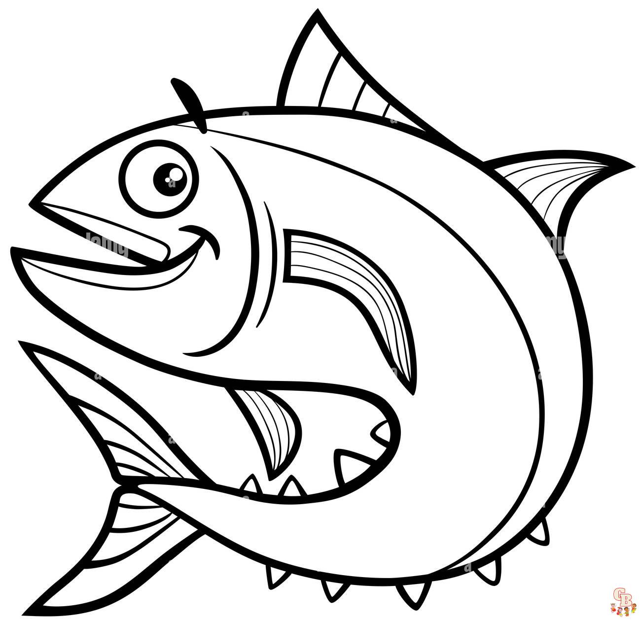 Tuna Fish Coloring Pages 8