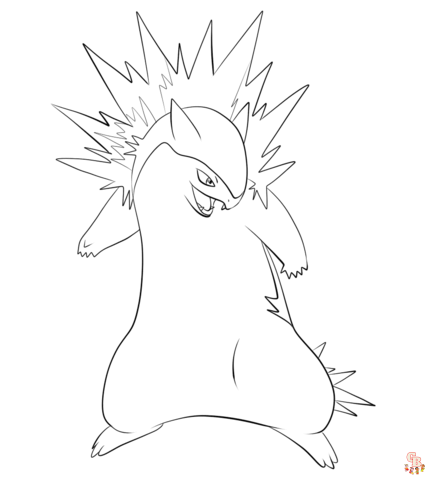 Typhlosion Coloring Pages 3