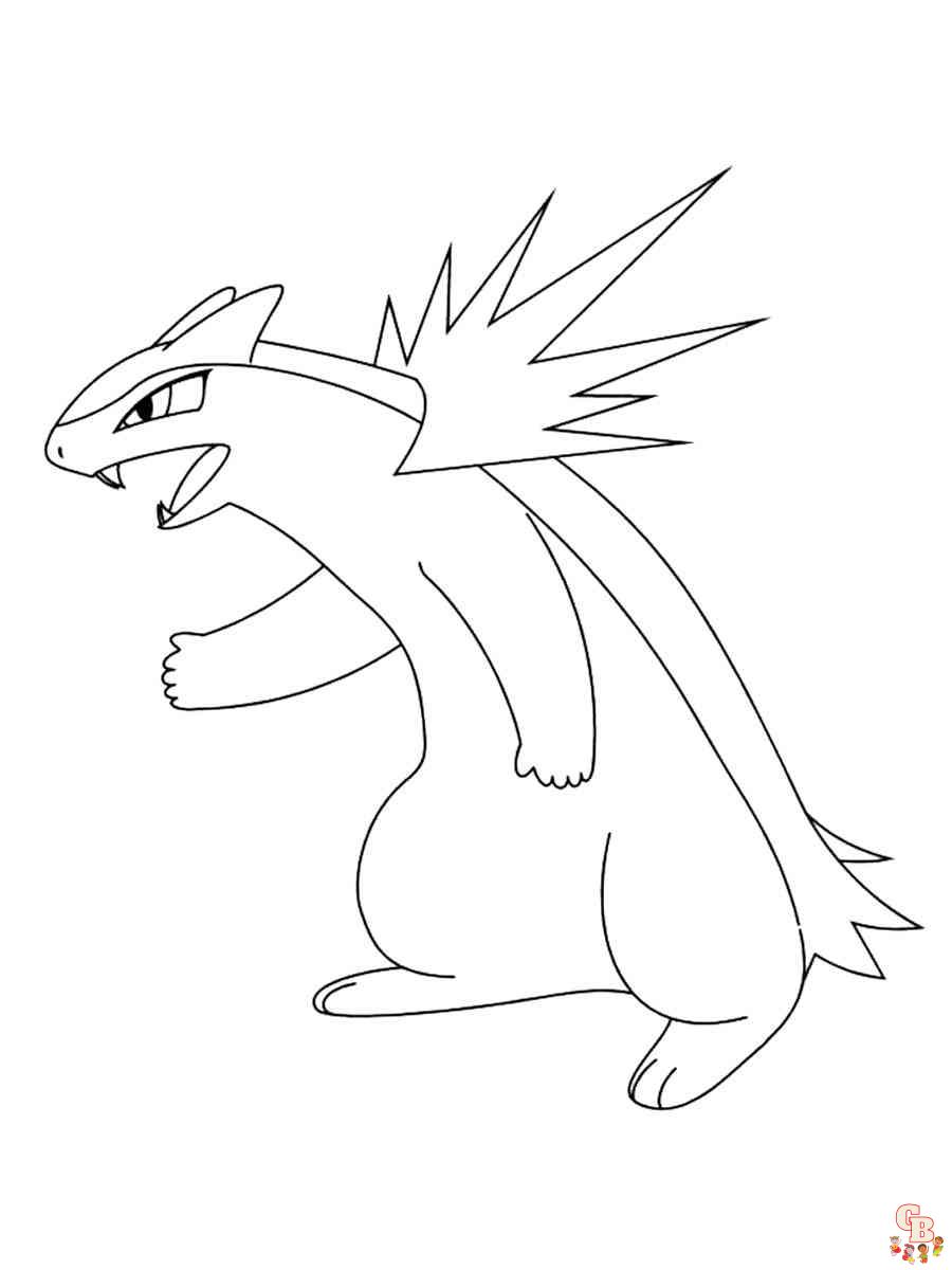 Typhlosion Coloring Pages 6