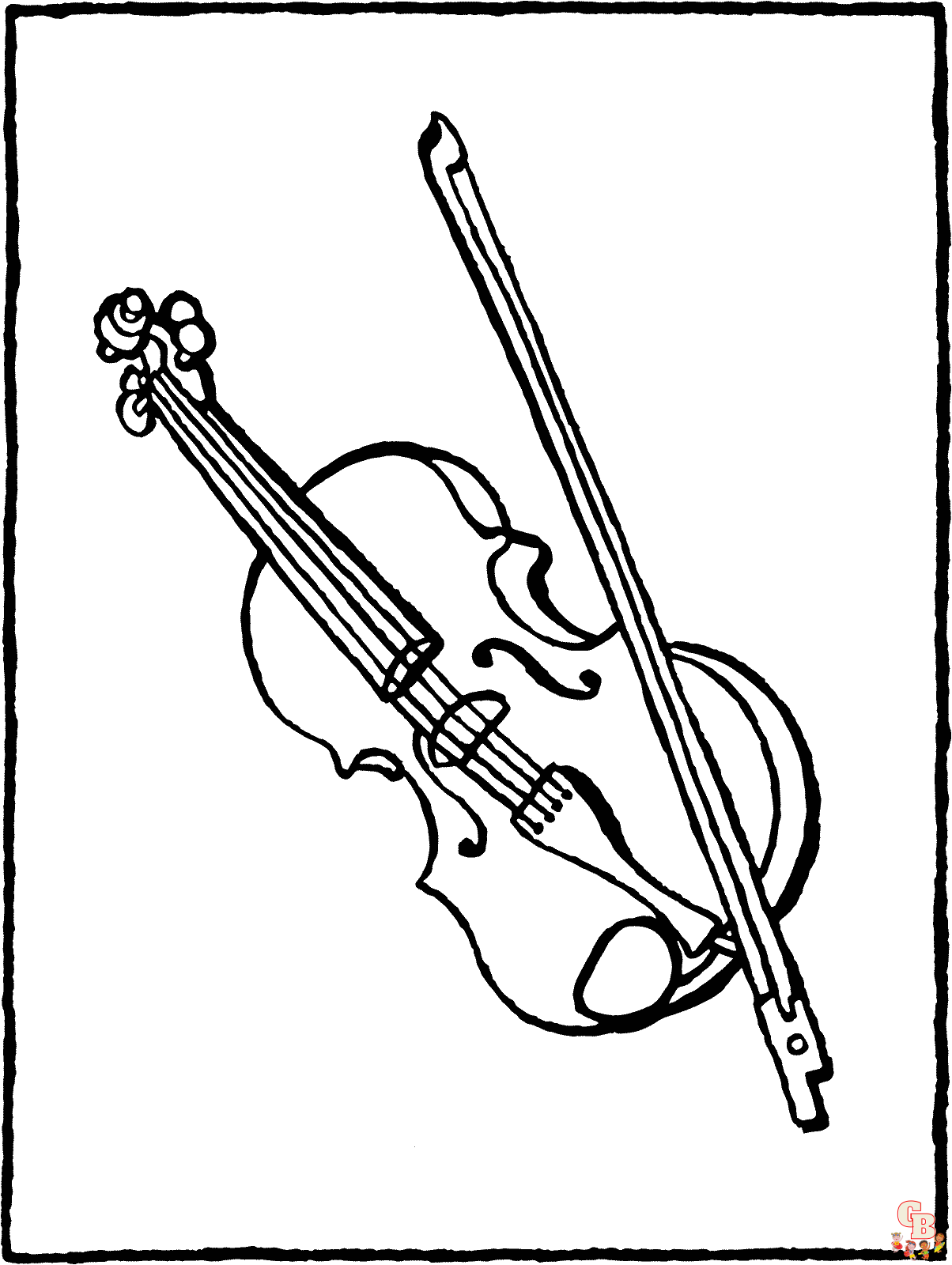 violin coloring pages