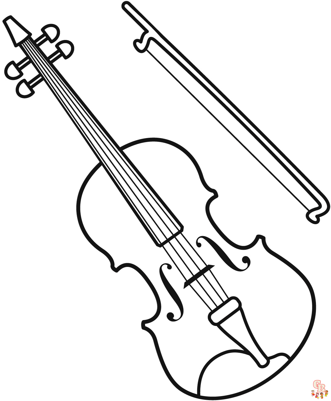 Violin Coloring Pages 4