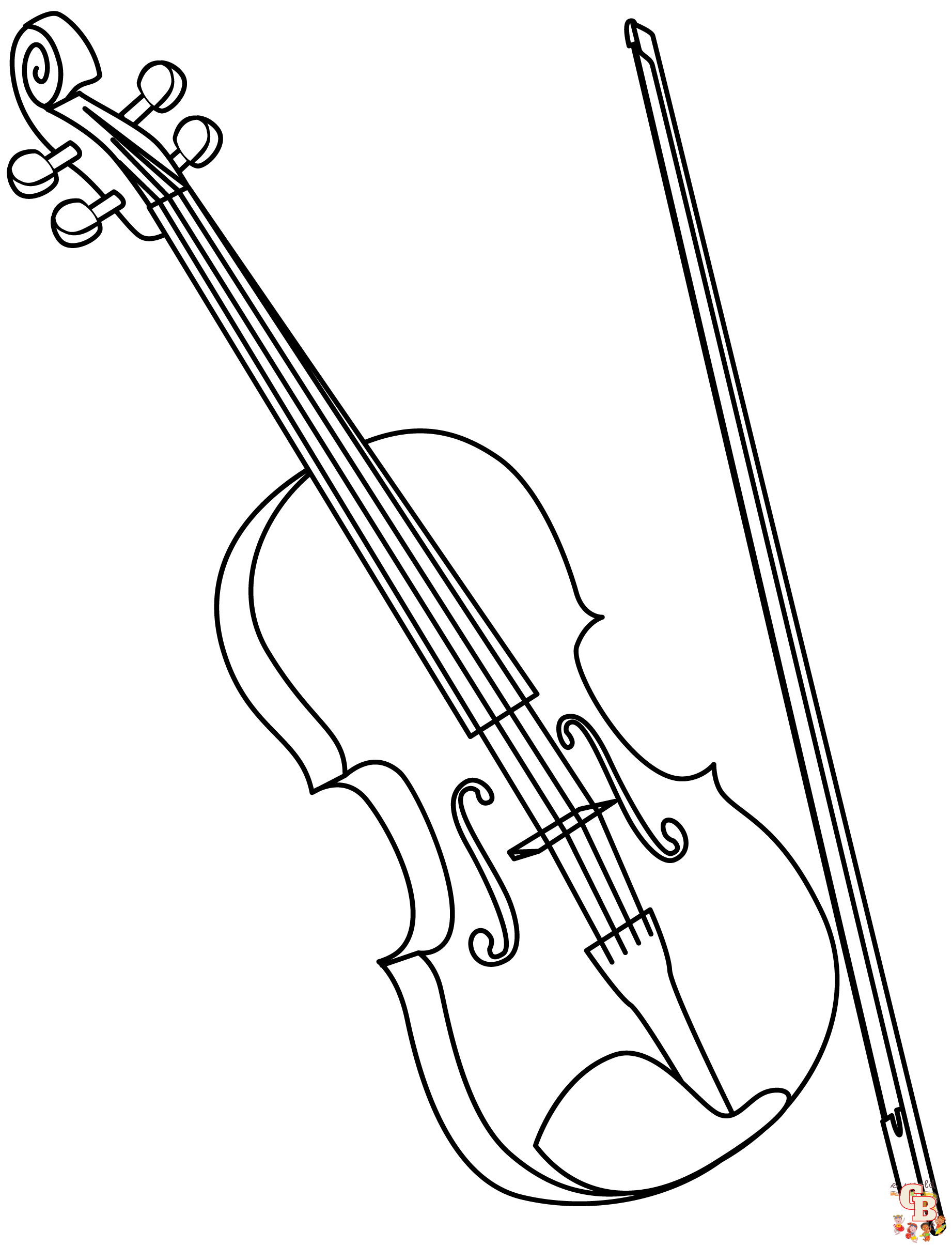 Violin Coloring Pages 5