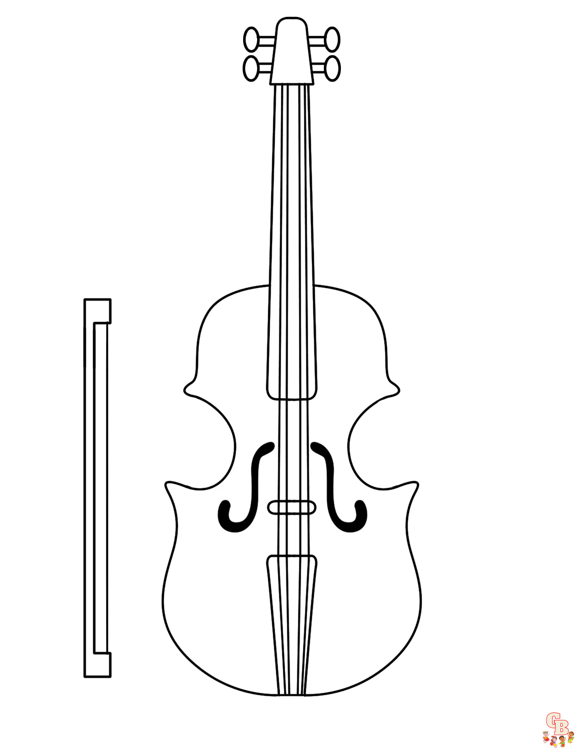 Violin Coloring Pages 6