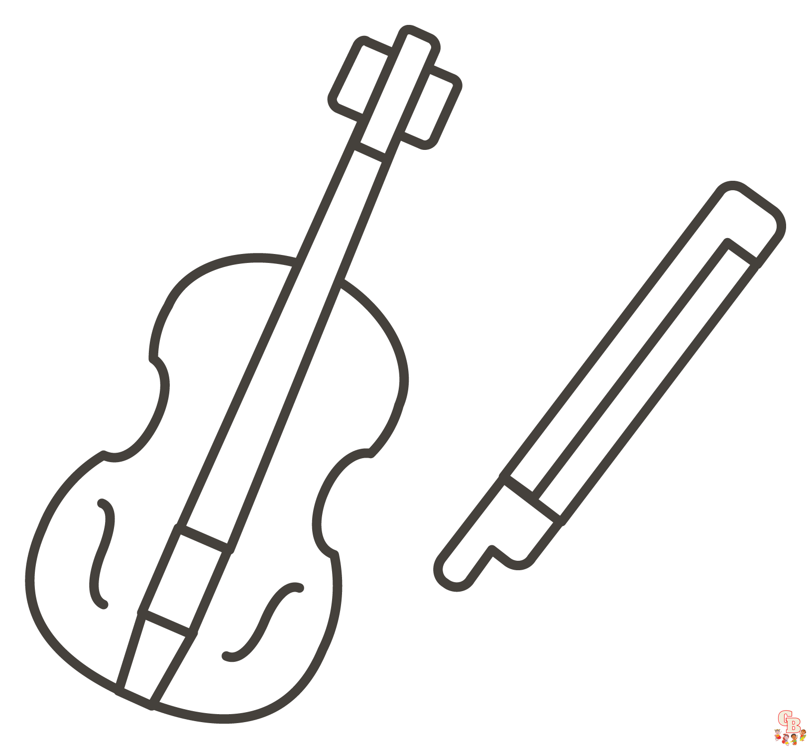 Violin Coloring Pages 7