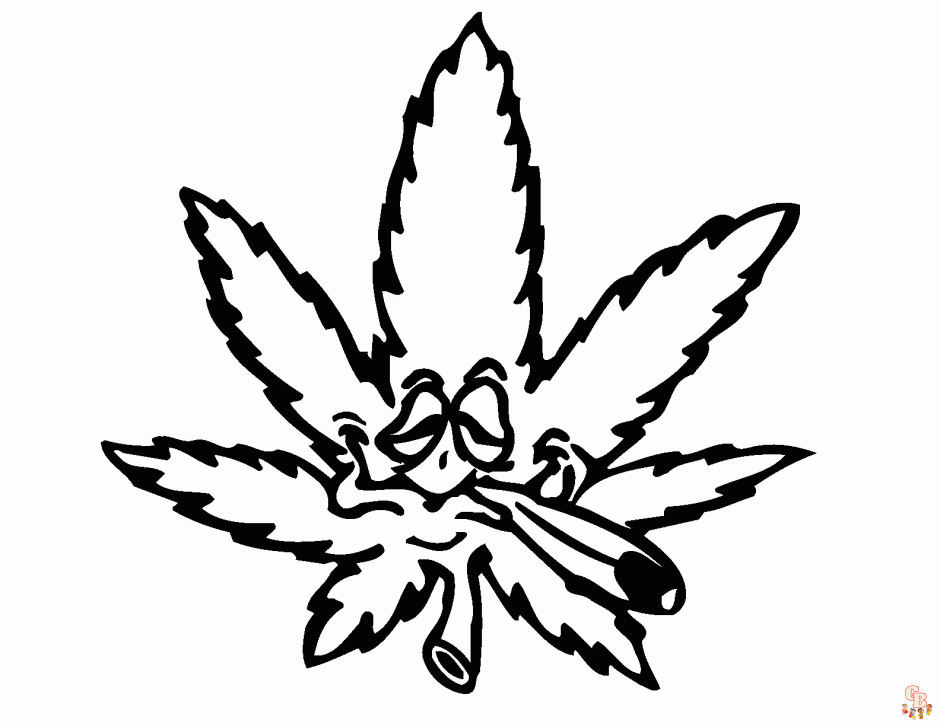 Weed Coloring Pages 1