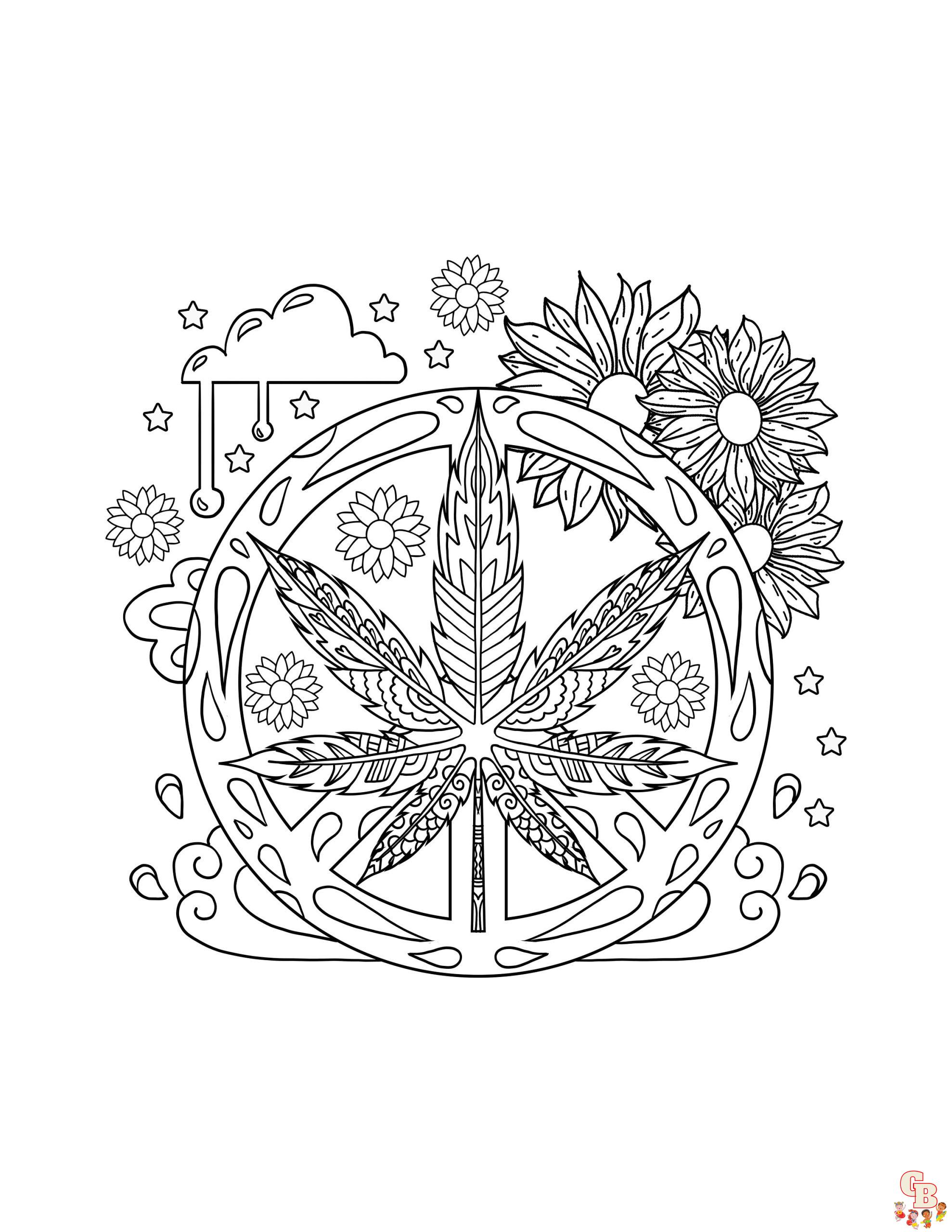 Weed Coloring Pages 2