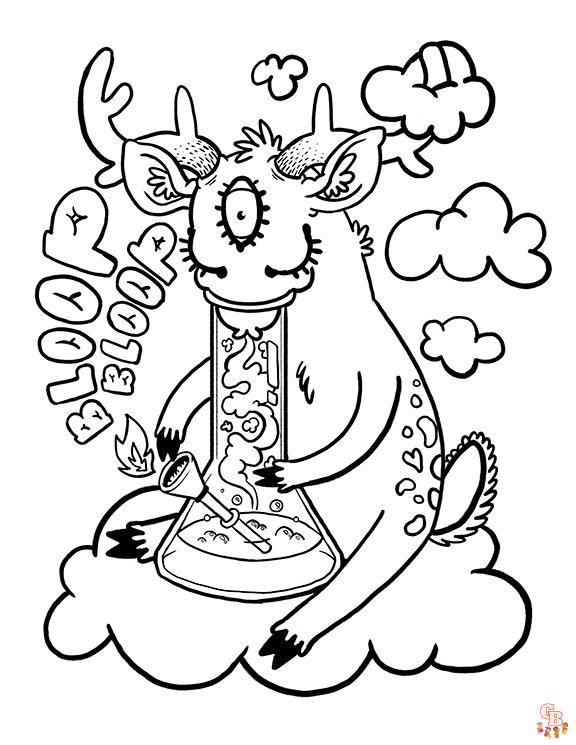 Weed Coloring Pages 5