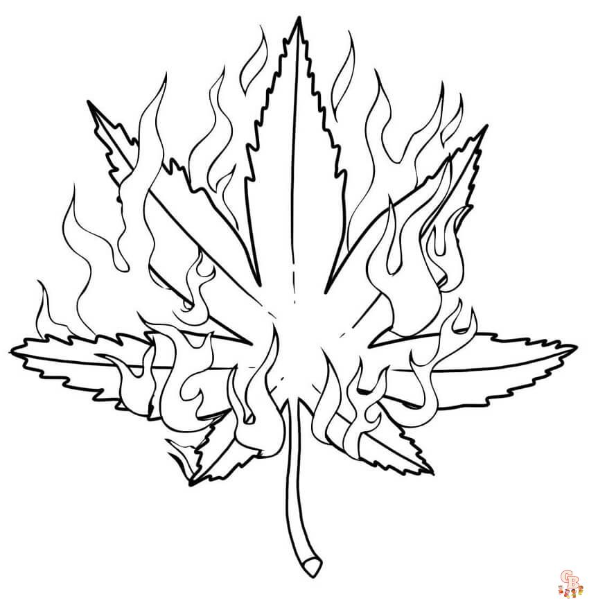 Weed Coloring Pages 7