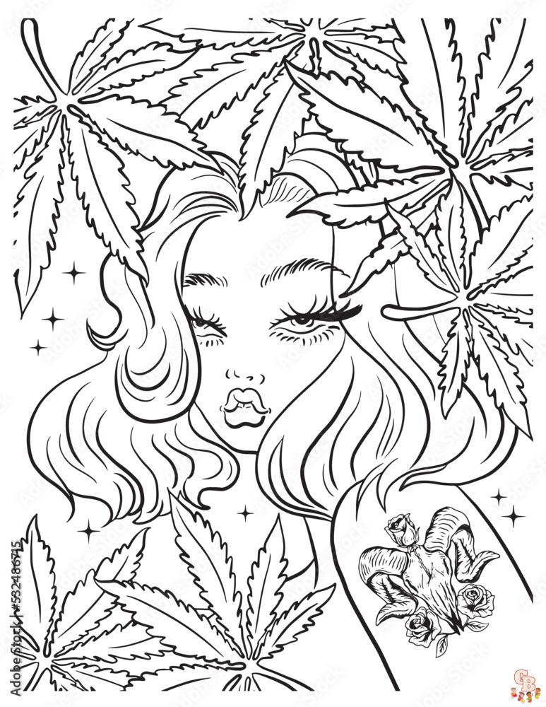 Weed Coloring Pages 8