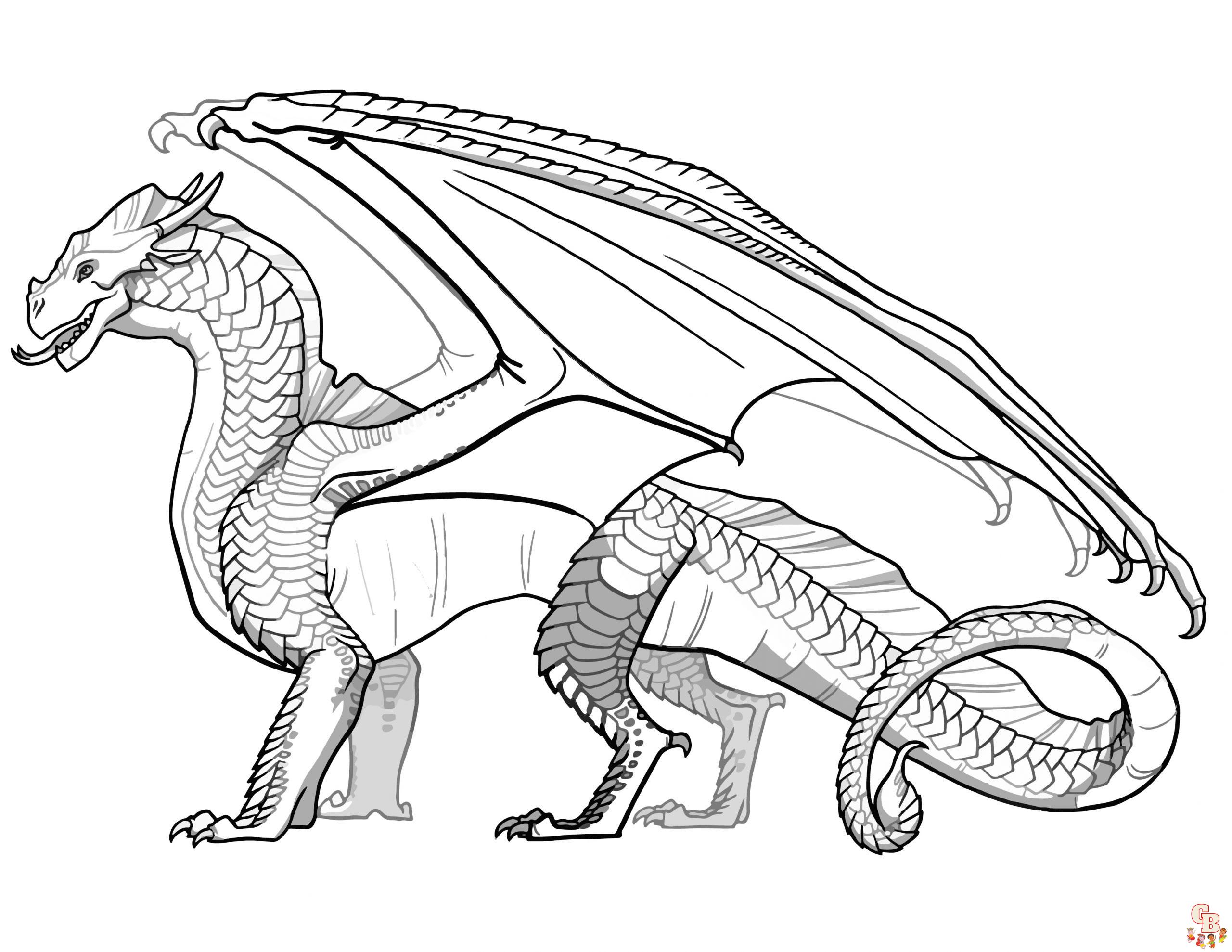 Wings of Fire coloring pages easy
