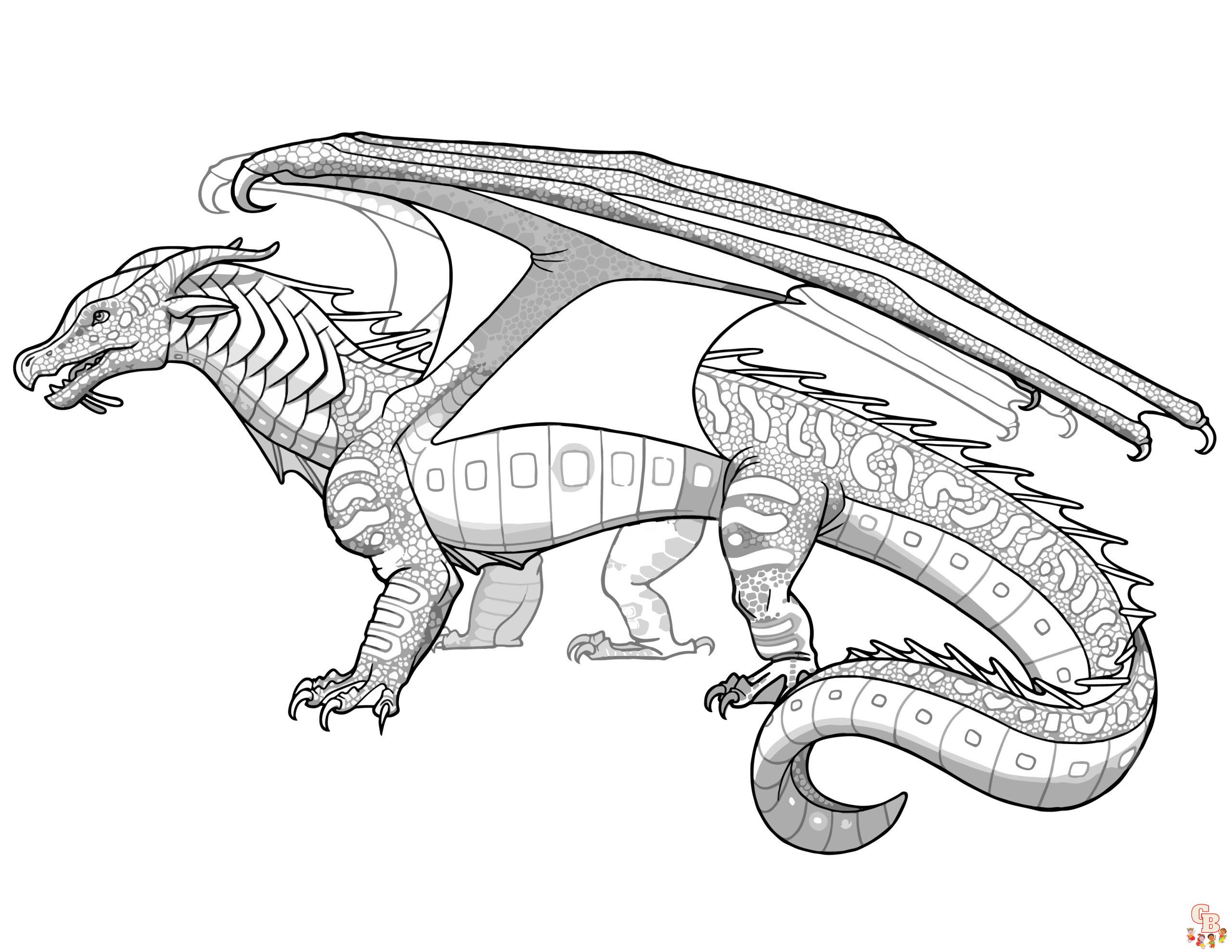 Wings of Fire coloring pages printable free
